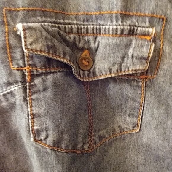 Xhilaration Denim Jean Shirt - Size XL - Picture 5 of 8